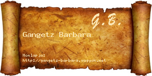 Gangetz Barbara névjegykártya